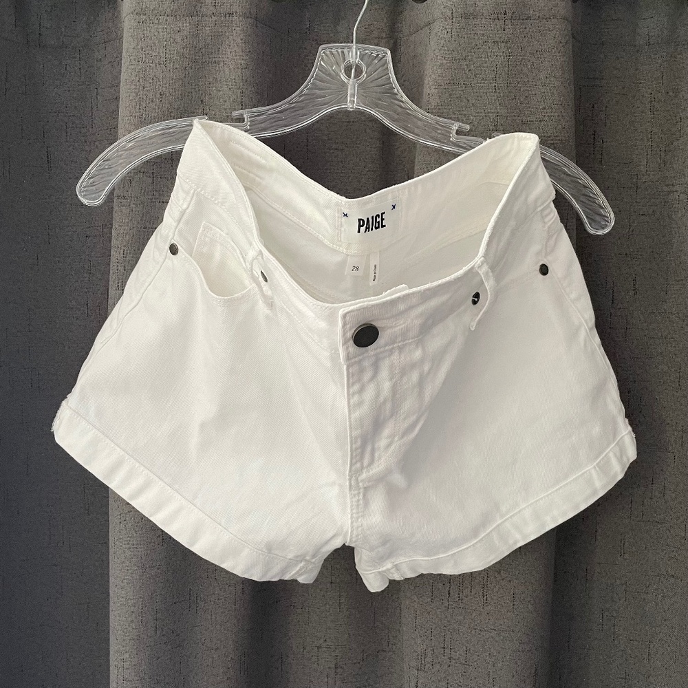 Paige white denim shorts - size 28